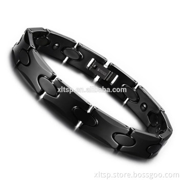 Korea hot sales black mens bracelet ceramic titanium bracelet